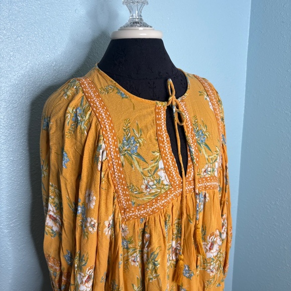 Rachel Zoe Yellow Floral Tunic Top - Picture 4 of 12